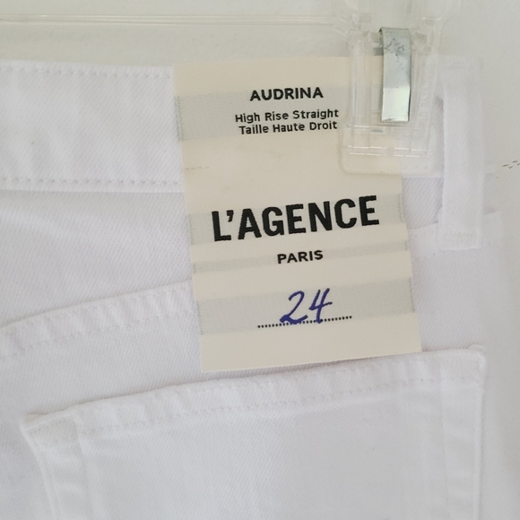 NWT L'AGENCE audrina high rise straight jeans - Picture 7 of 10